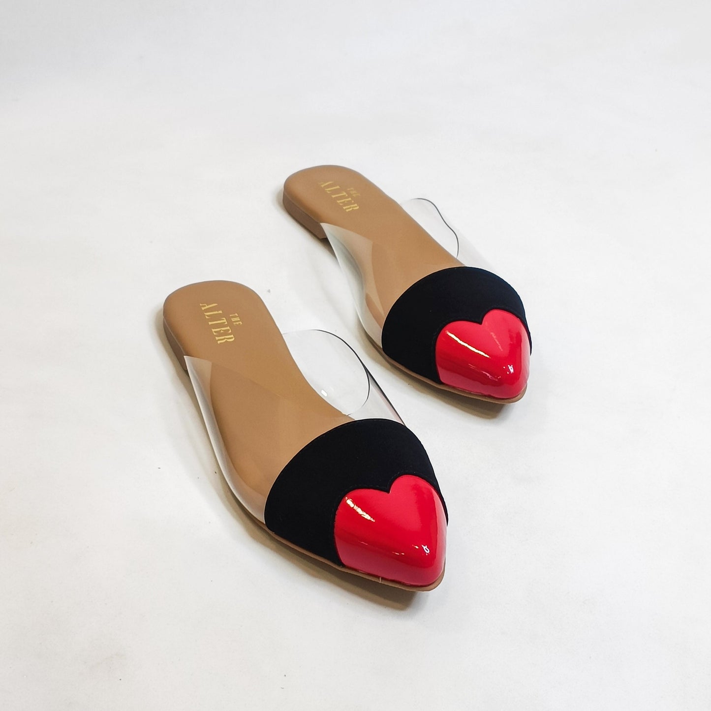 Color Block Heart Flats