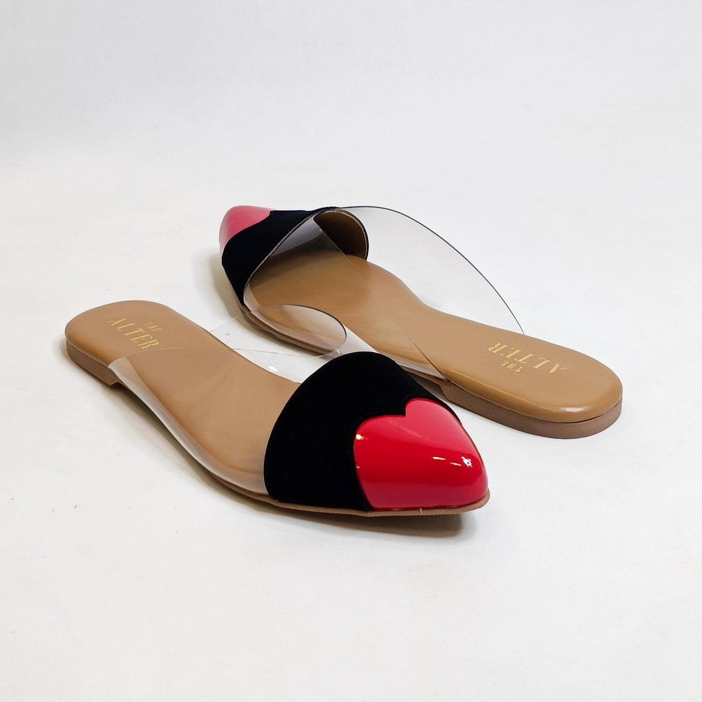 Color Block Heart Flats