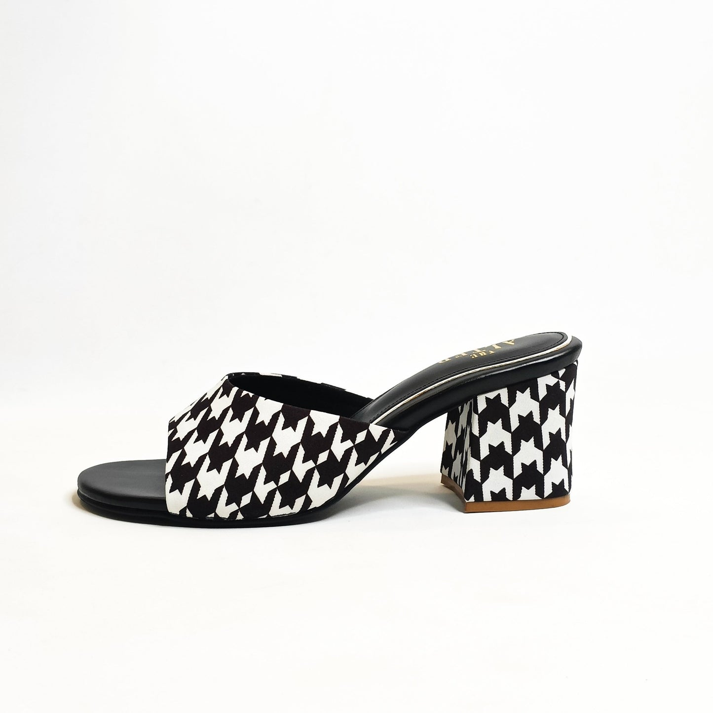 Houndstooth Block Heels