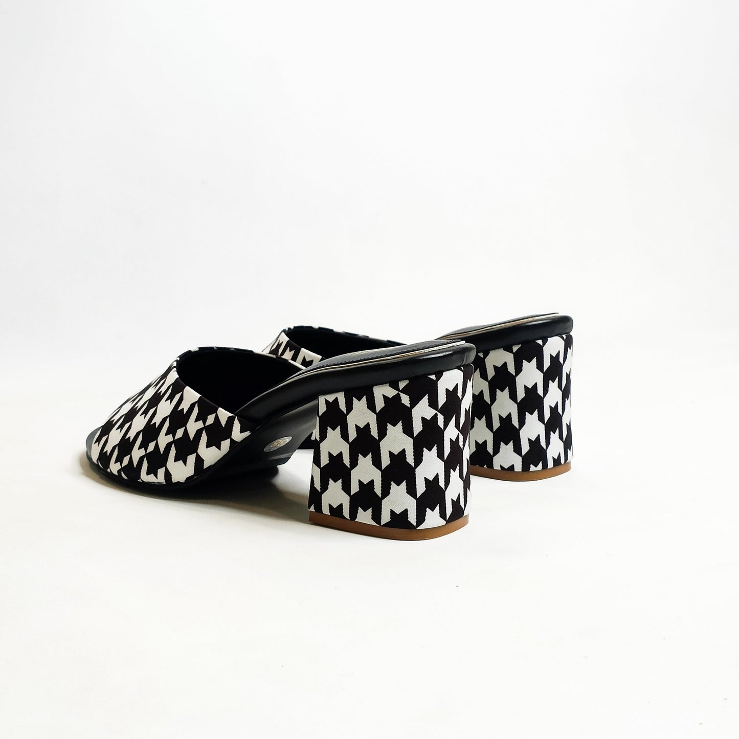 Houndstooth Block Heels