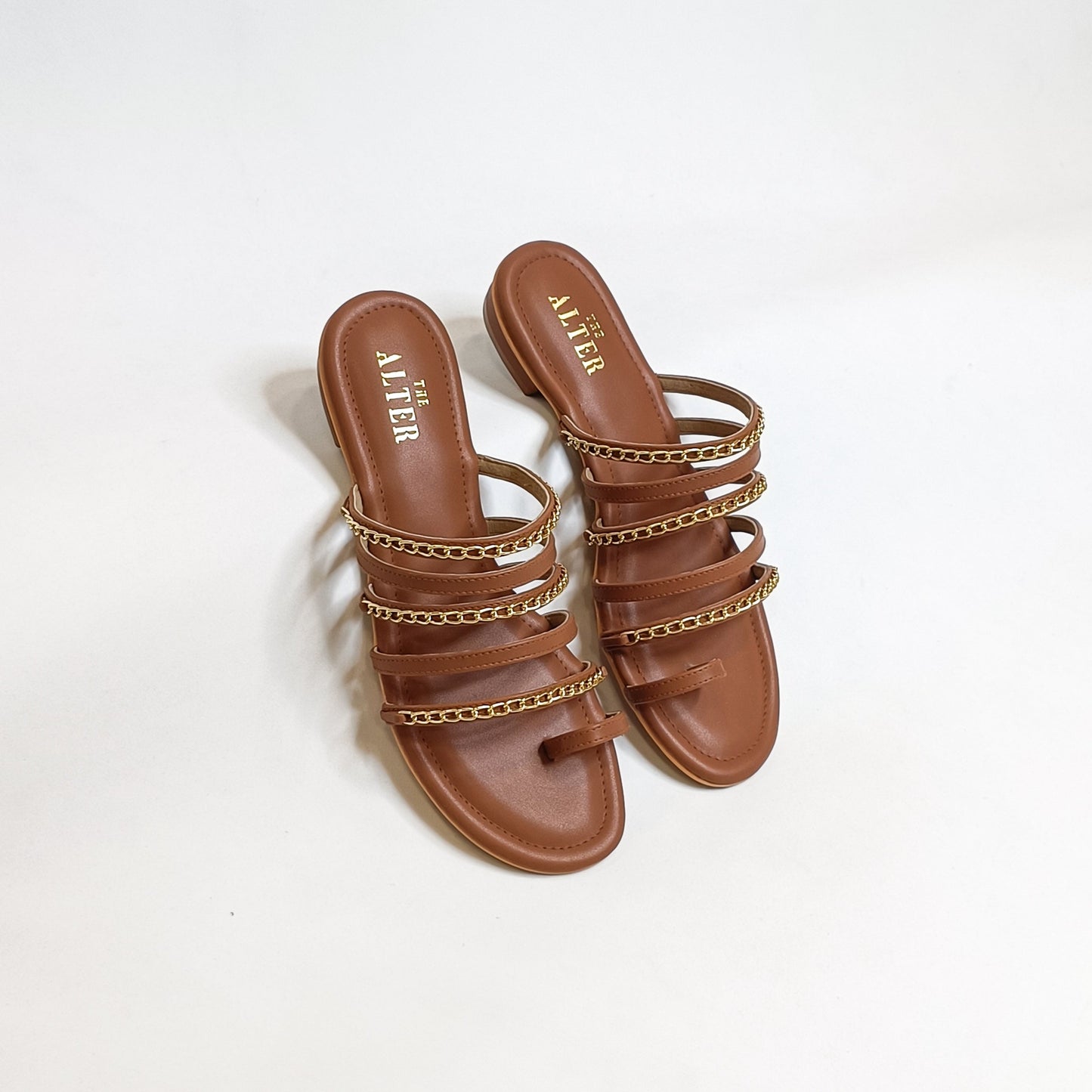 Chained Strappy Flats