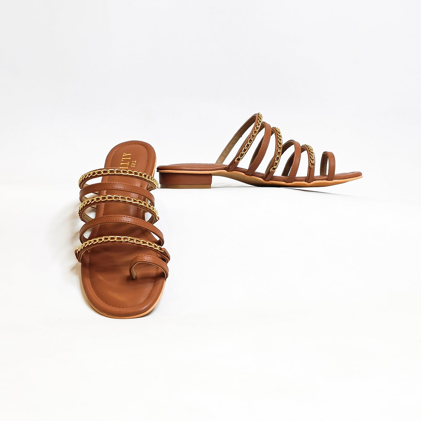 Chained Strappy Flats