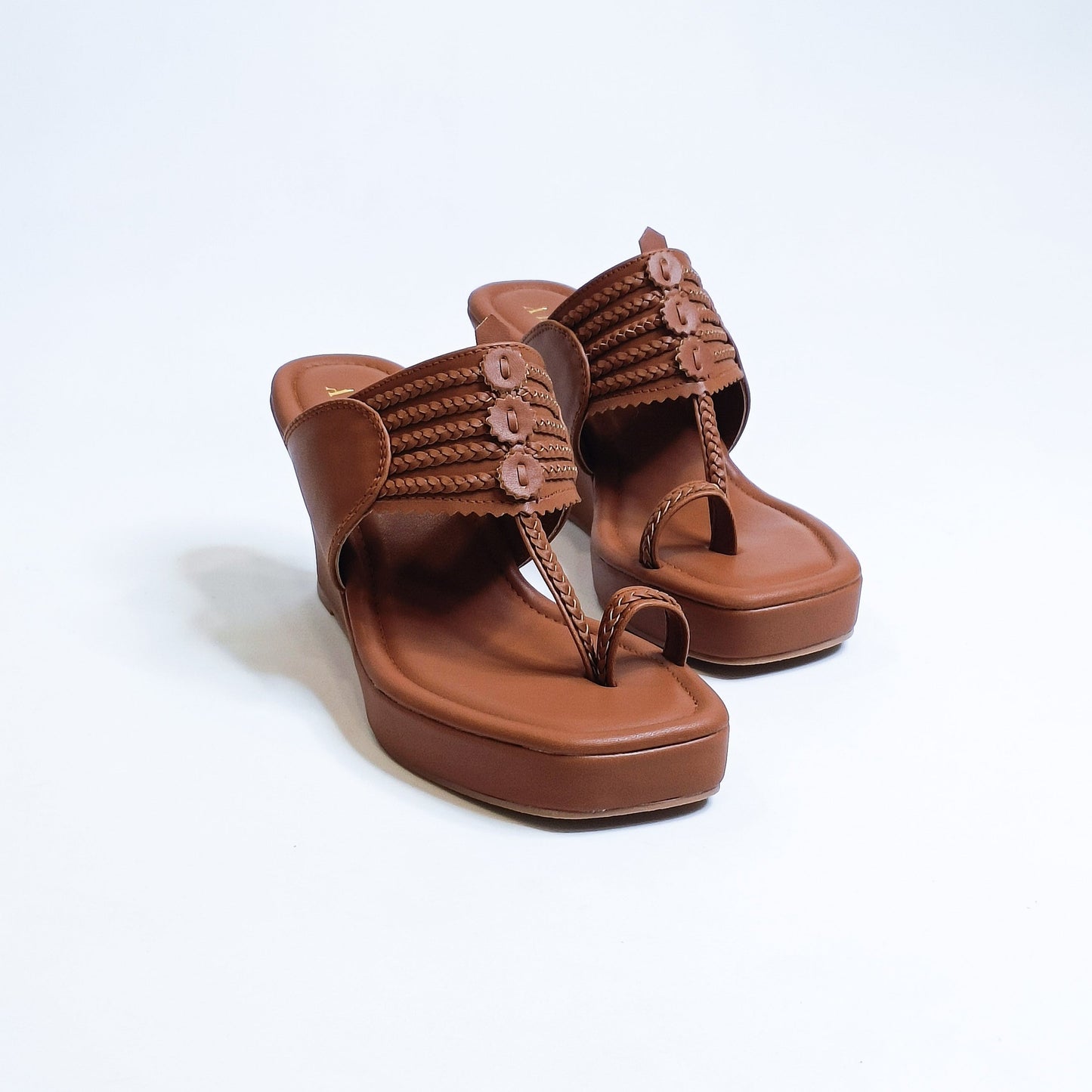 T shaped Light Gold Kohla Wedges