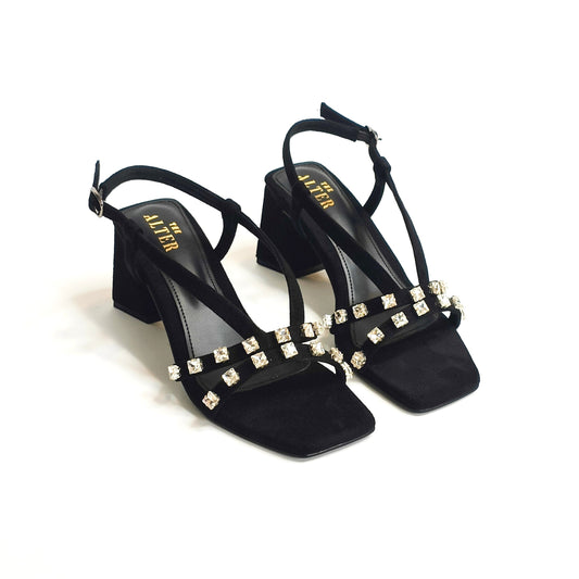 Marina Embellished Block Heels