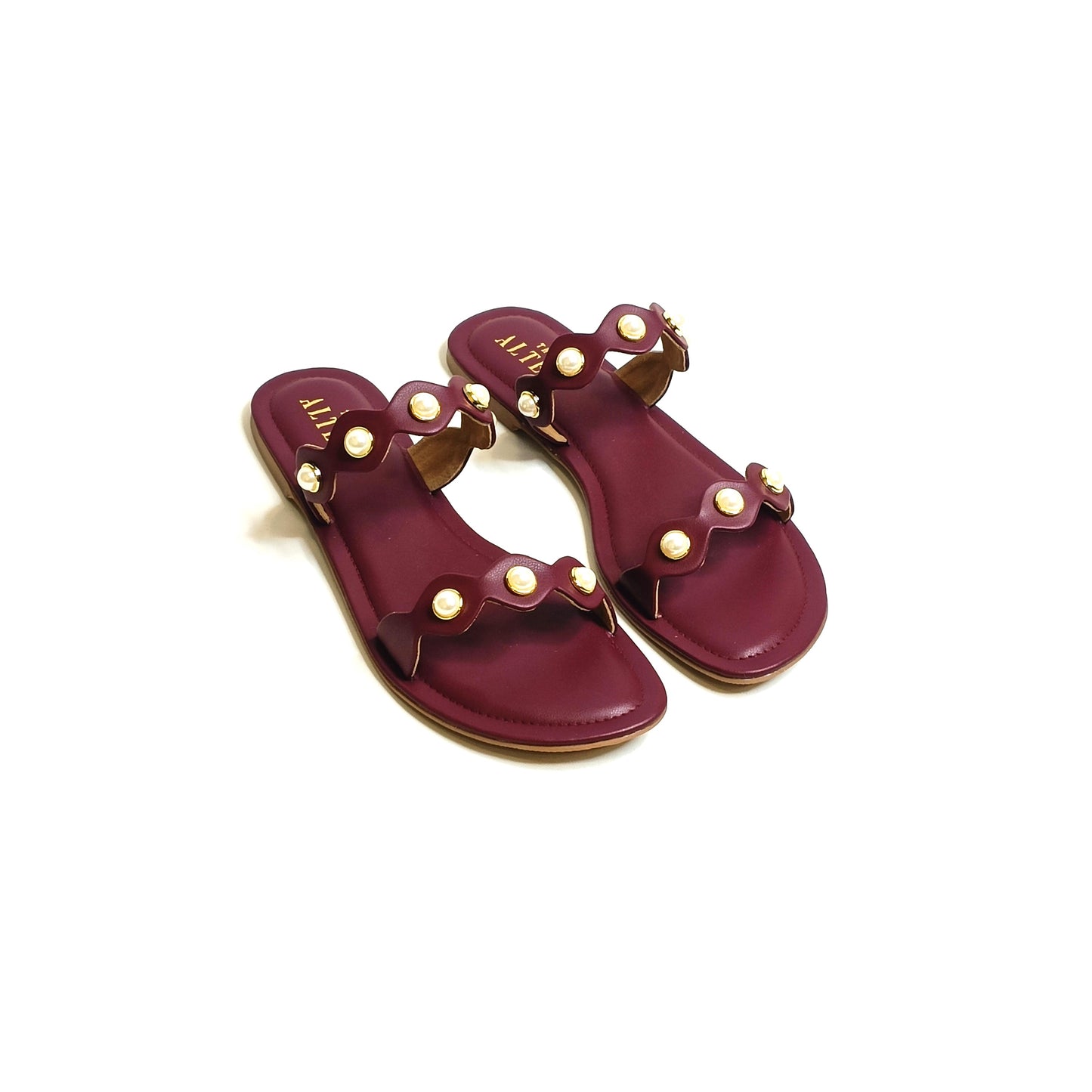 Pearl Wave Strappy Flats