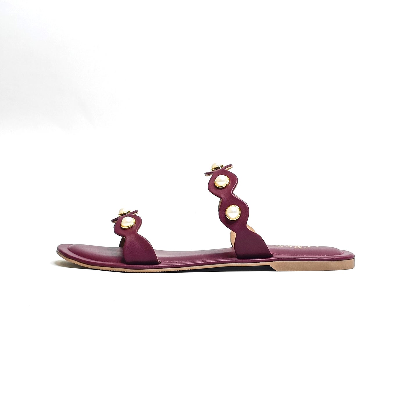 Pearl Wave Strappy Flats