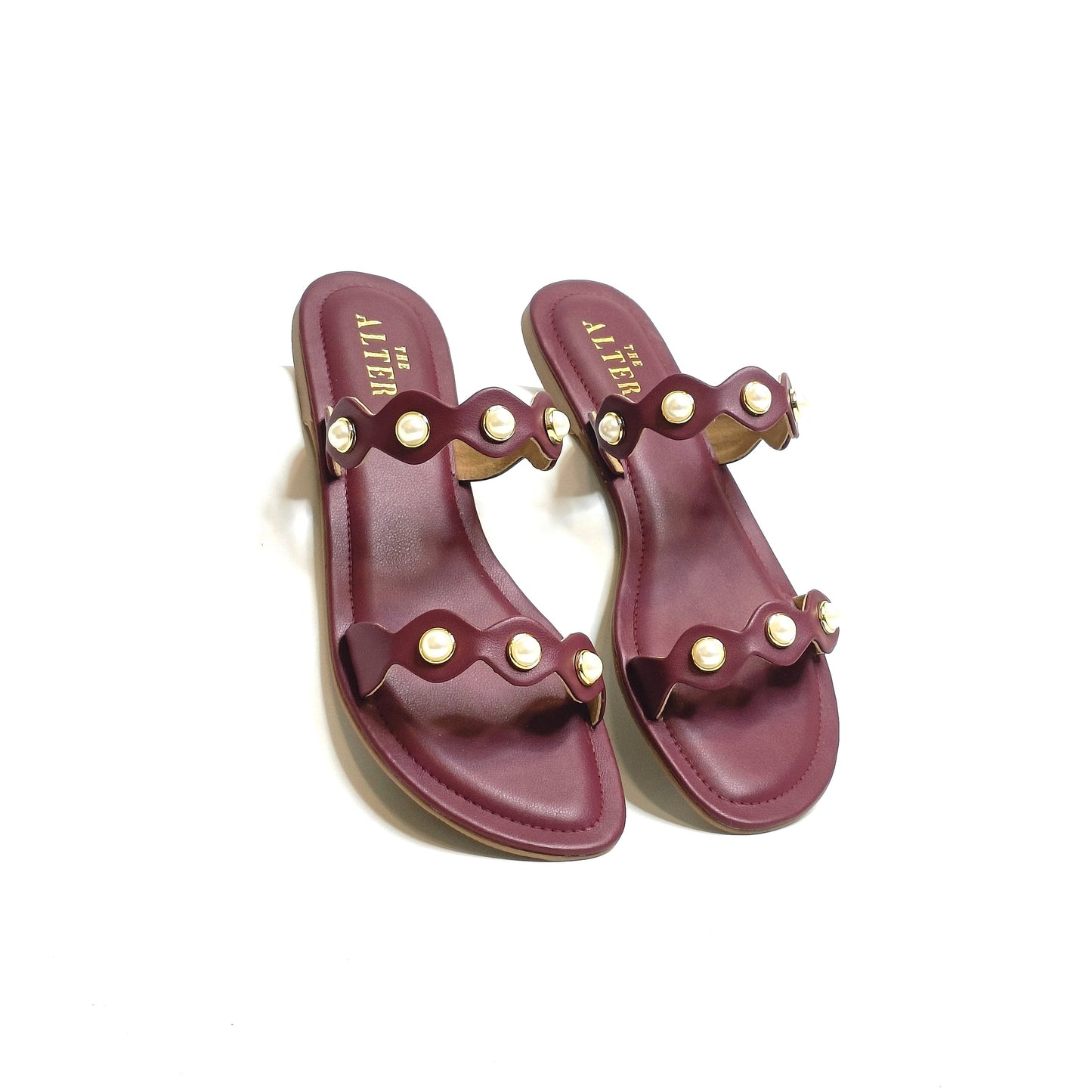 Pearl Wave Strappy Flats