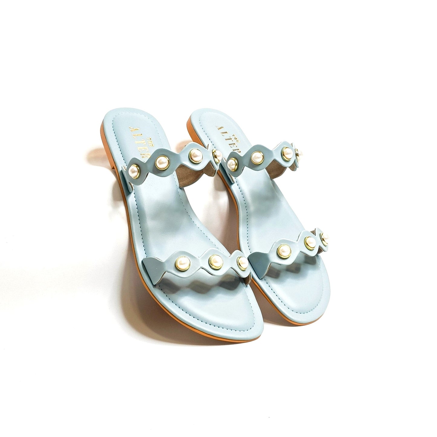 Pearl Wave Strappy Flats