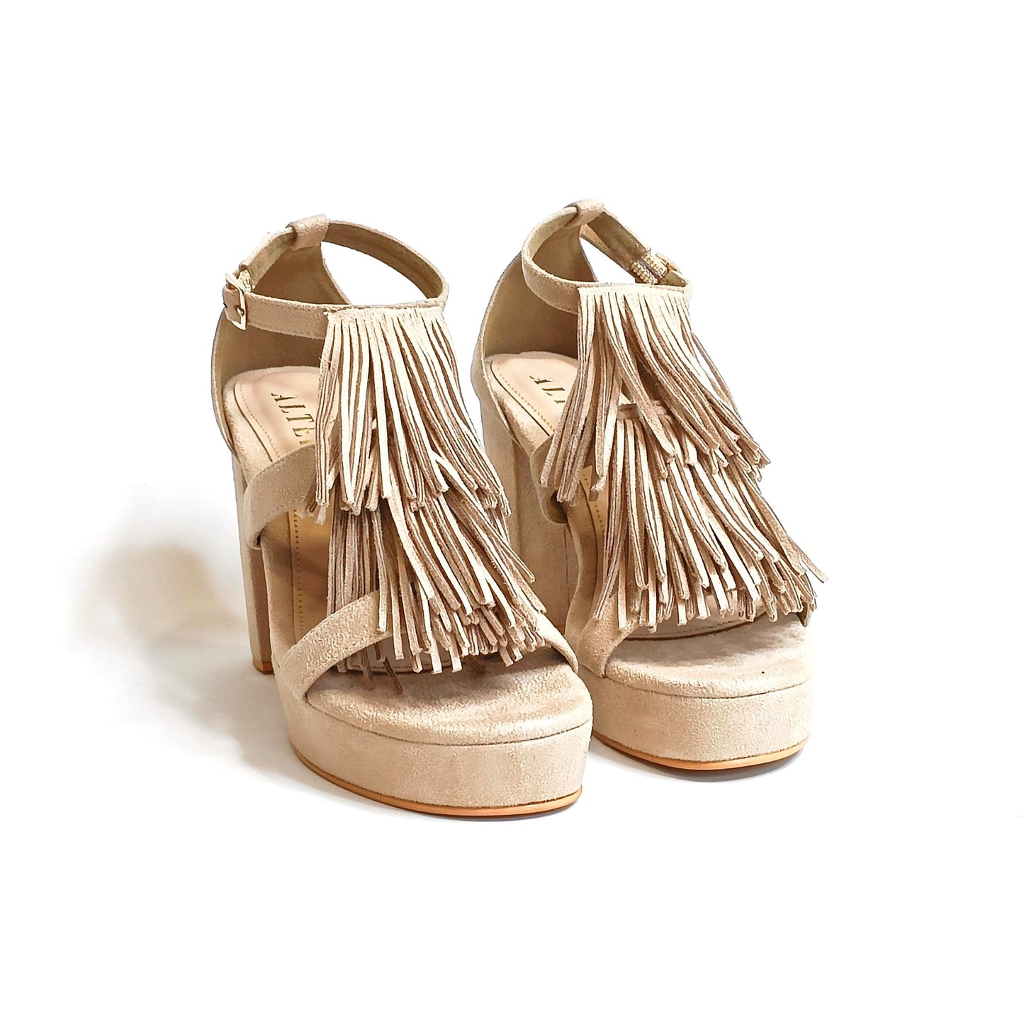 Tassel Suede Block Heels