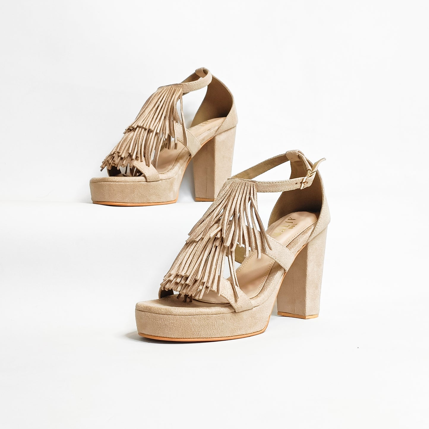 Tassel Suede Block Heels