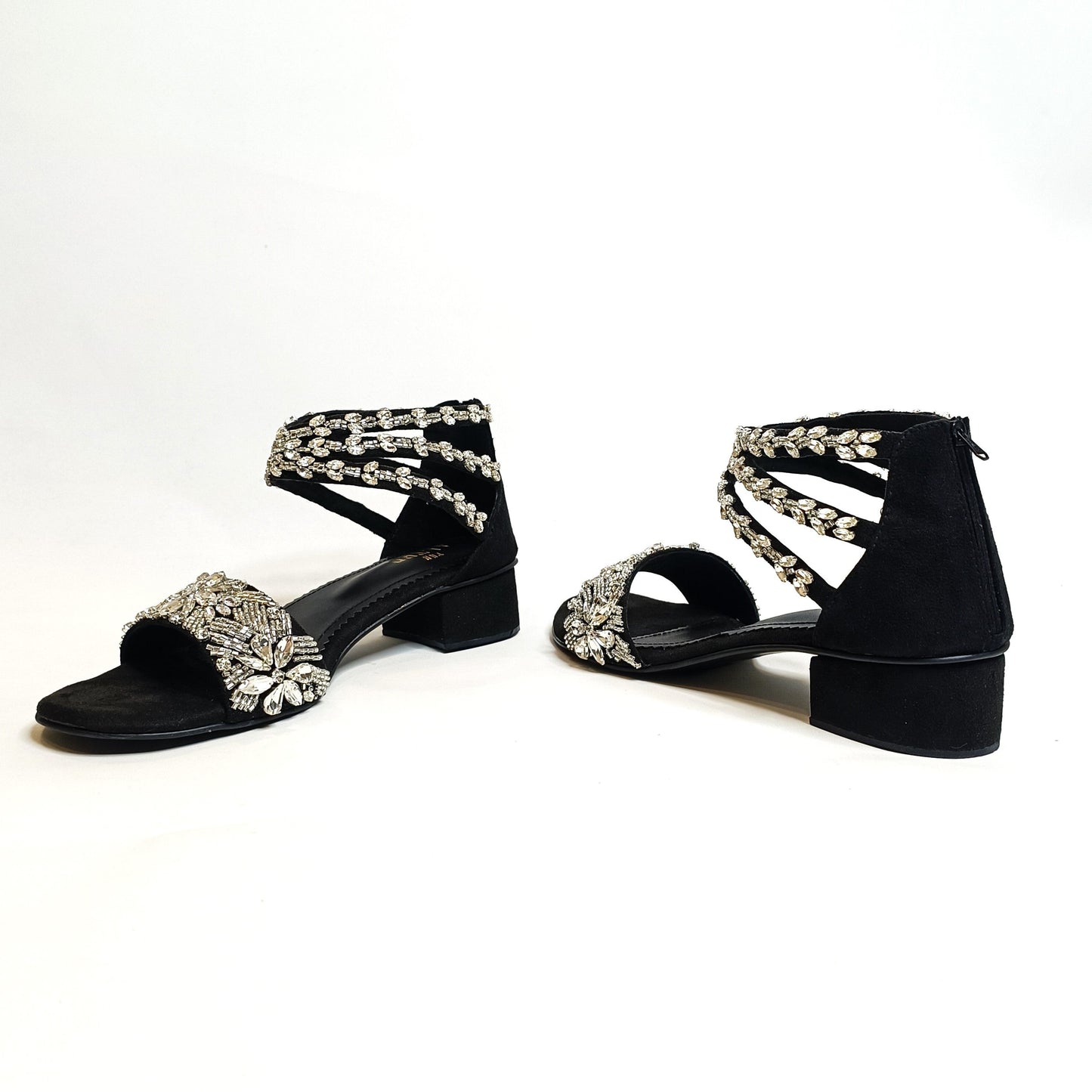 Bella Embellished Block Heels