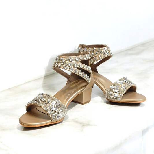 Bella Embellished Block Heels